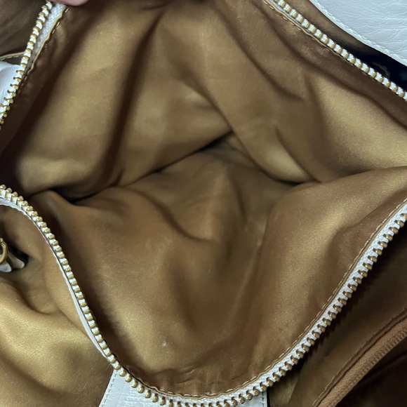 Pre Loved COACH Embossed Exotic Python Sierra White Shoulder Bag No 16753 - Picture 10 of 15